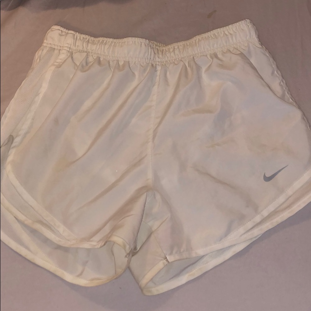 nike tempo white shorts
